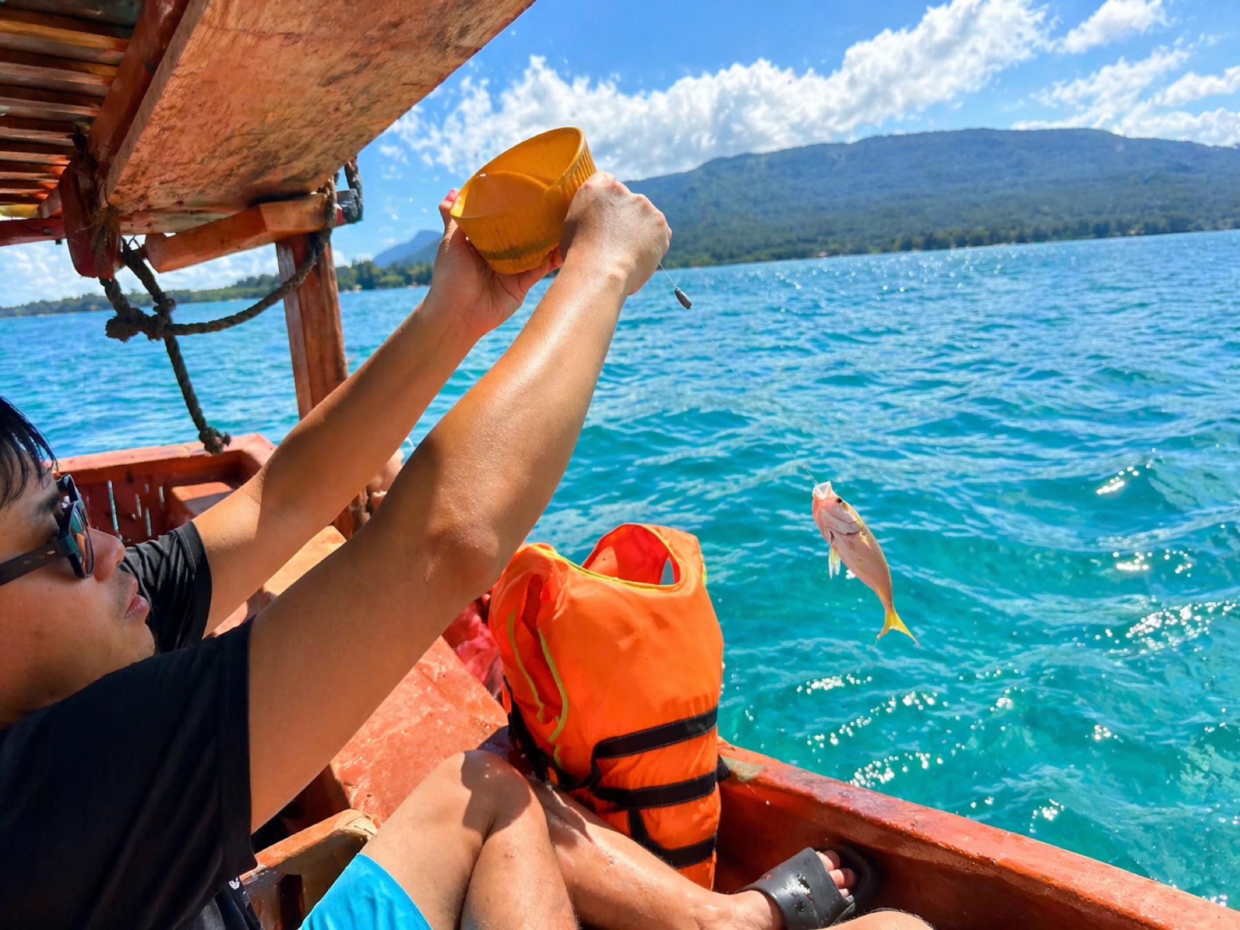 Small fish fishing boat off Phu Quoc